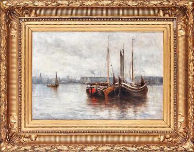 sailing-barges-on-a-river