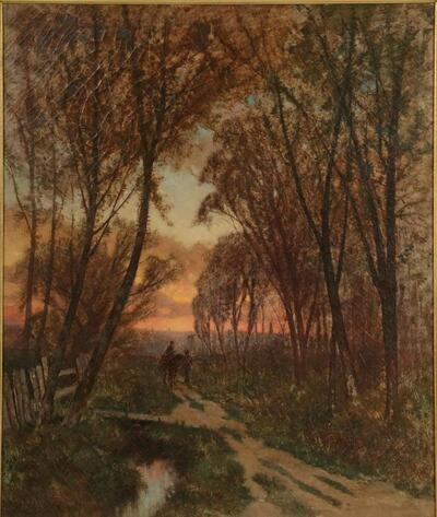 barbizon-forest-cart-path-at-sunset