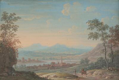 cavalier-et-paysan-dans-un-vaste-paysage-fluvial