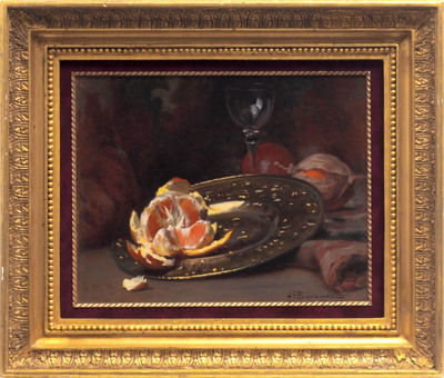 peeled-orange-on-a-brass-plate-behind-it-several-fruits-and-a-wine-glass