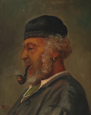 a-portrait-of-a-man-smoking-a-pipe-in-profile