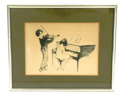 depicts-a-musical-duet-boy-with-violin-girl-on-piano