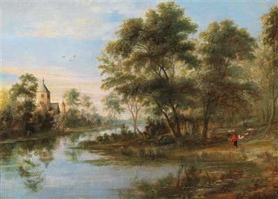 a-wooded-river-landscape-with-a-shepherd