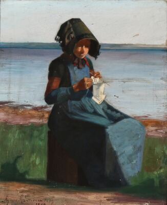a-girl-knitting