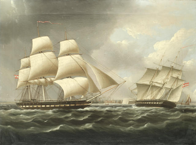 a-frigate-of-the-austro-hungarian-navy-in-two-positions-off-cadiz