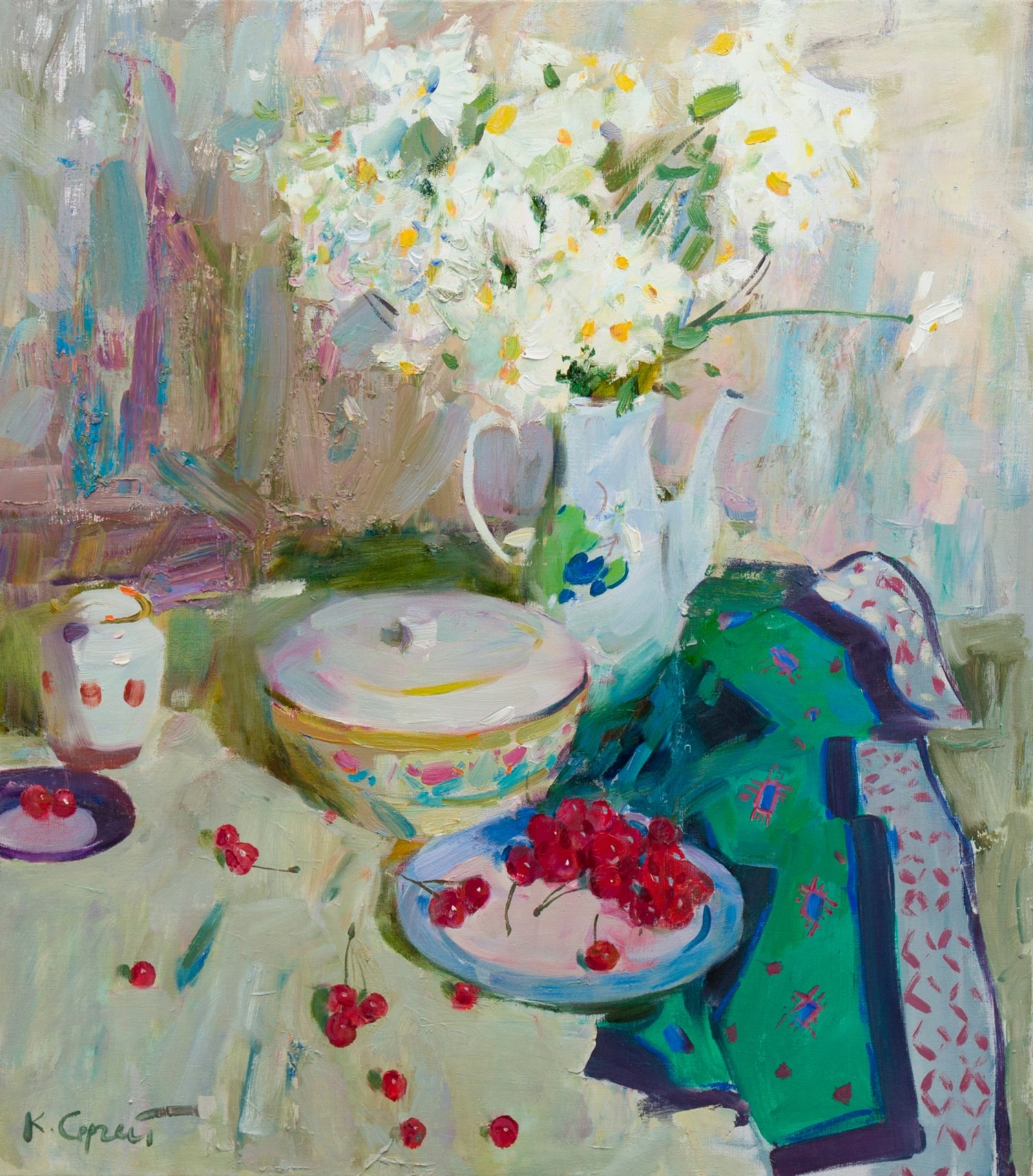 still-life-with-cherries-and-flowers