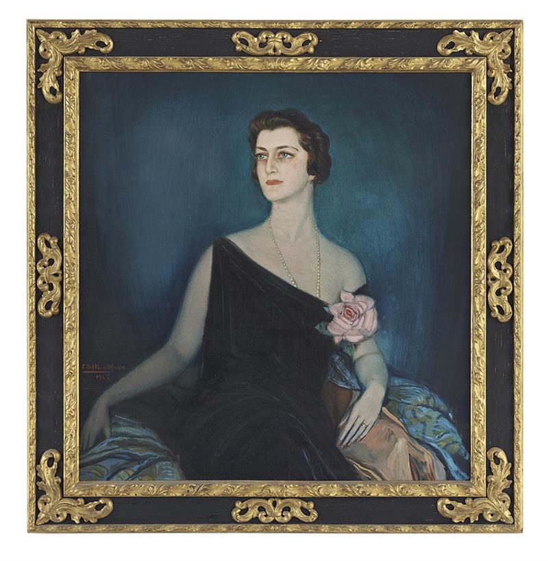 portrait-of-a-woman-in-a-black-evening-dress-with-a-pink-rose