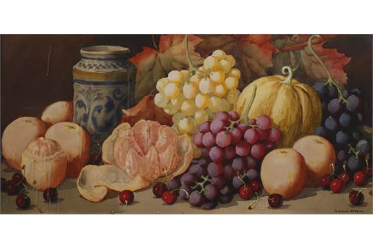 a-pair-of-still-lifes-showing-fruits-and-stoneware-pots