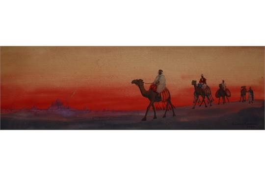 three-egyptian-scenes-showing-camels-riders