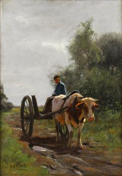 man-in-an-ox-cart