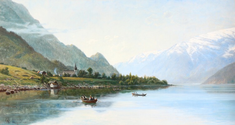 rowing-boats-on-hardanger-fiord-in-norway