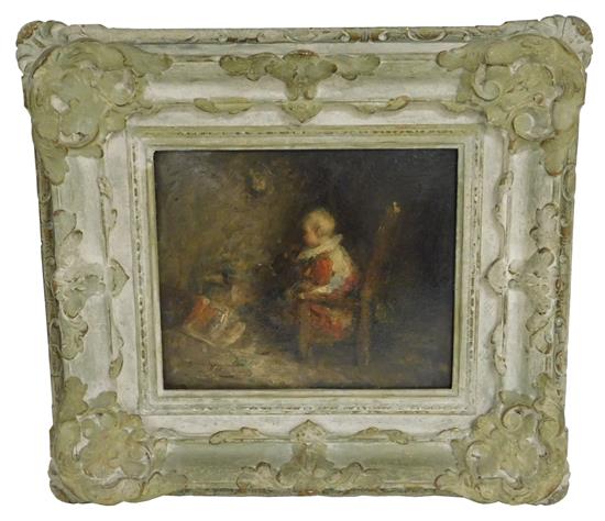 depicting-seated-child-in-profile