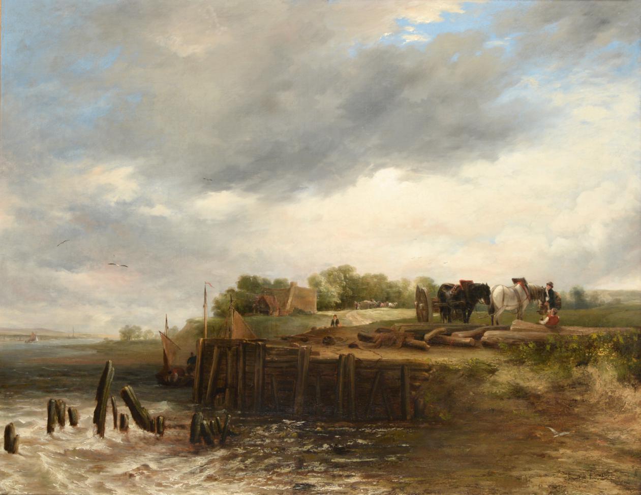 team-of-horses-beside-an-estuary-at-rest-from-hauling-timber
