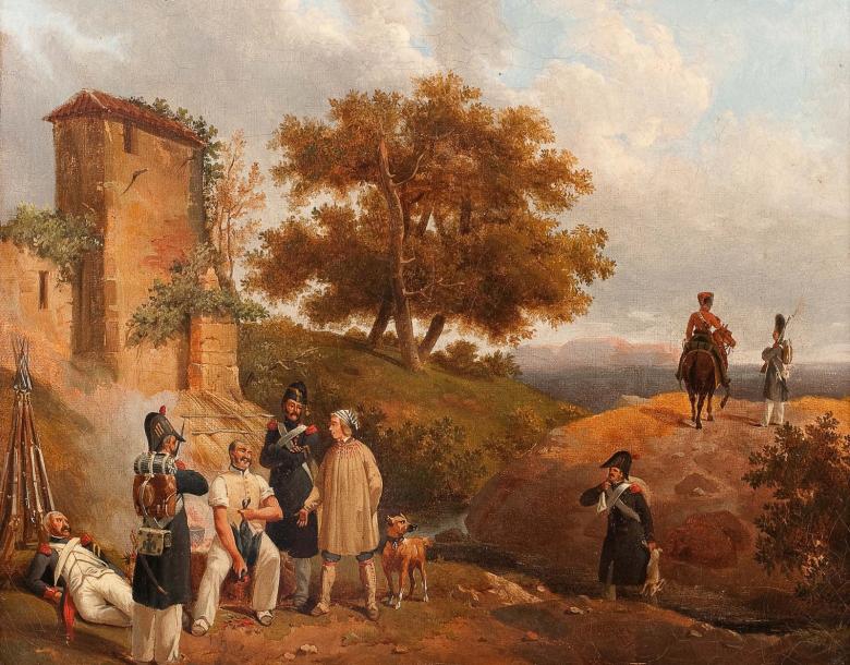 le-retour-de-chasse-des-soldats