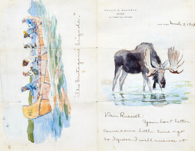 letter-to-charles-marion-russell-a-pair-of-double-sided-works