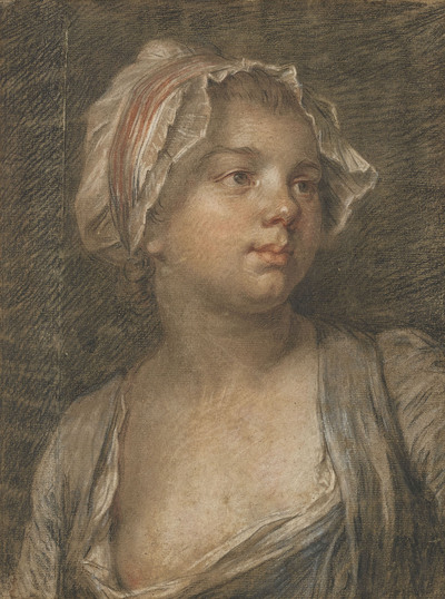 buste-de-jeune-fille-portant-un-bonnet