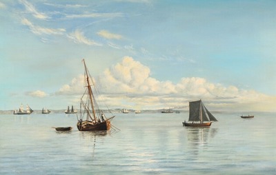 seascape-with-sailing-ships-and-boats-on-a-calm-sea