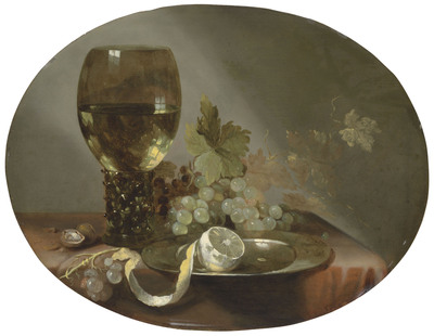 a-roemer-of-sweet-wine-with-grapes-and-a-lemon-on-a-pewter-plate-on-a-draped-table