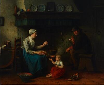 family-interior-enjoying-apples