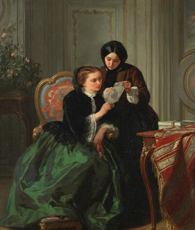 two-young-ladies-reading-a-letter