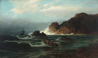 seascape-with-rescue-boat-and-distressed-ship
