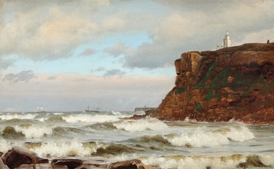 coastal-scenery-with-ships-at-the-sea