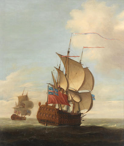 a-british-flagship-in-company-with-a-frigate