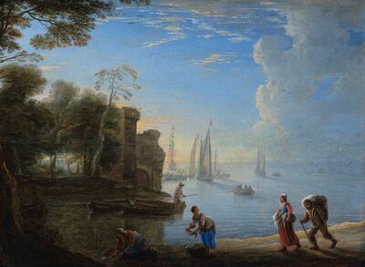 italianate-coastal-scene-with-figures-on-the-bank