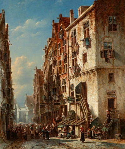 activity-in-the-jewish-quarter-amsterdam
