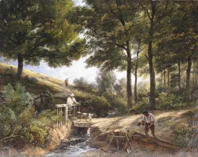 woodcutter-by-a-stream