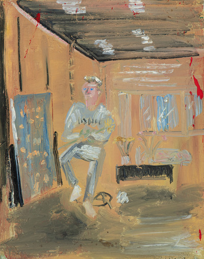 koos-dalstra-in-het-atelier-van-peter-klashorst-koos-dalstra-in-the-studio-of-peter-klashorst-1988