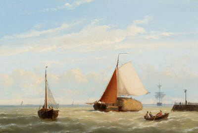hay-barge-and-other-shipping-off-the-coast