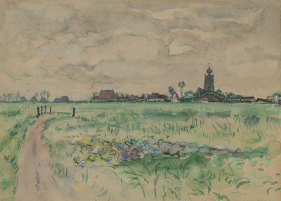 het-dorpje-deinum-bij-leeuwarden-the-village-of-deinum-near-leeuwarden