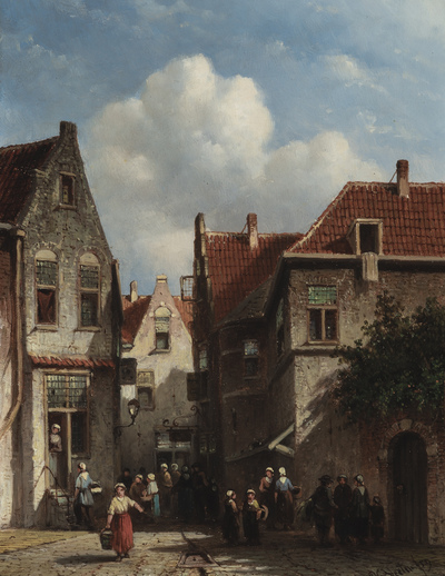 figures-in-a-sunlit-town-1859