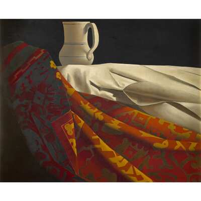 white-jug-with-spanish-rug