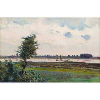 river-landscape-with-tree-and-boat-netherlands