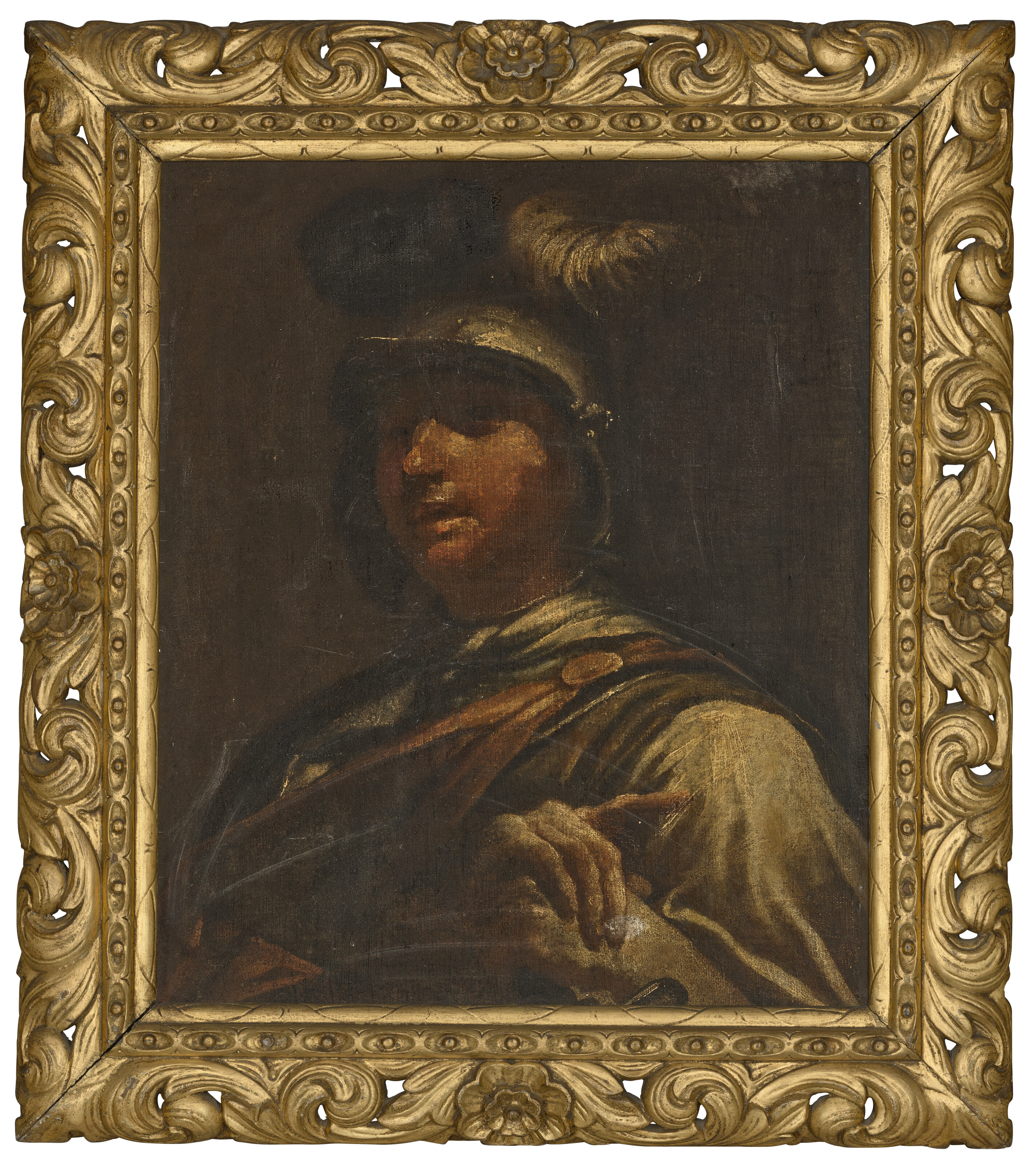 young-man-wearing-a-plumed-helmet-bust-length